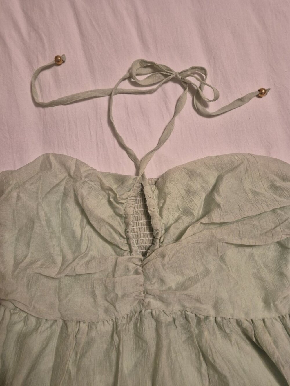 Green Halter Maxi Dress - Picture 3 of 6